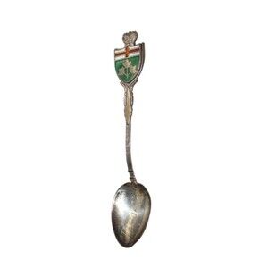 Vintage Canada Toronto Sterling Silver Souvenir Spoon Enamel  3.5"